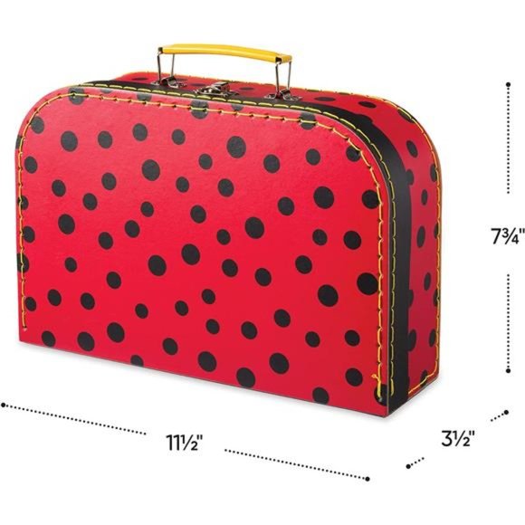 15-Piece Ladybug-Themed Pretend-Play Tin Tea Set,Includes Teapot,4 Plates,4 Cups - Picture 4 of 7